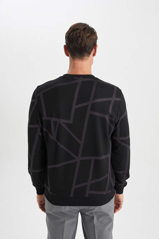 Толстовка Modern Fit с круглым вырезом - Defacto фото 8