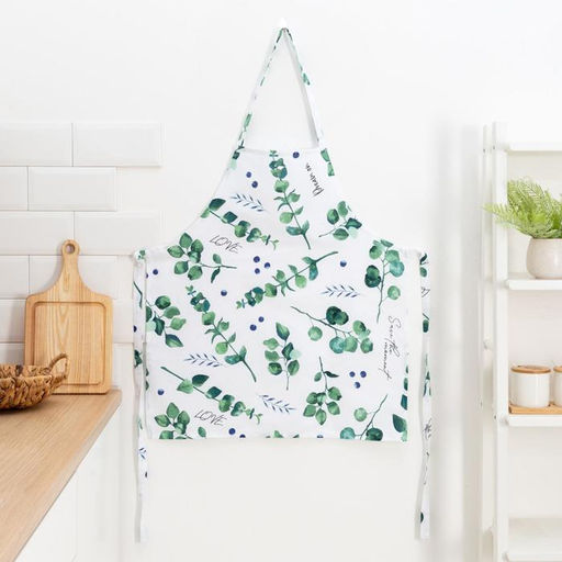 Цена за 2 шт. Фартук «Доляна» Eucalyptus, белый, 60×65 см, 100% хлопок, 164 г/м²