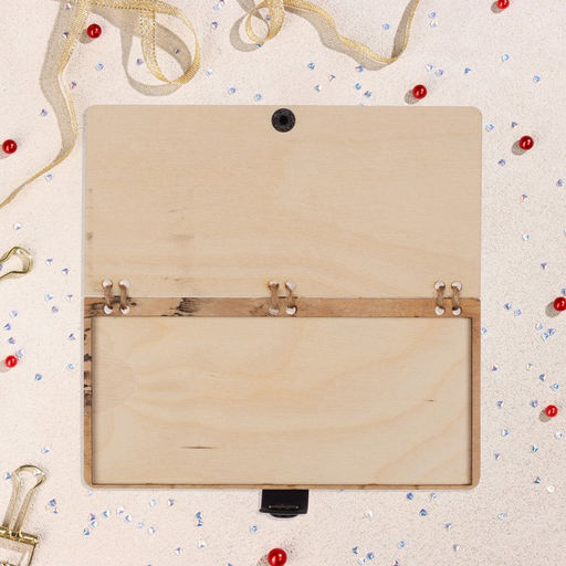 Конверт деревянный С Днюхой! ручная работа, светлый, жираф, 16,5х8 см - Simaland фото 3