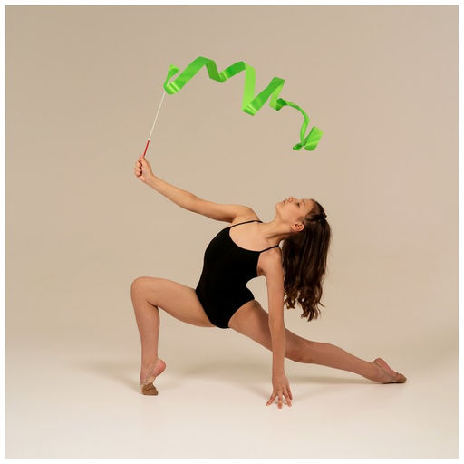 Лента гимнастическая с палочкой Grace Dance, 4 м, цвет зелёный  фото 6