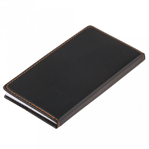 Ежедневник недатированный 9,7х17,3см, 96 листов в линейку, сшитый внутренний блок, обложка иск/кожа съемная, цвет черно-коричневый, матовый (Китай) - Домашняя мода фото 7