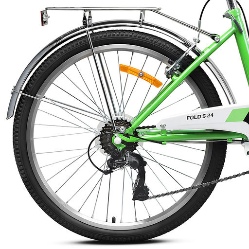 Велосипед 24" Rocket City Fold S 24, цвет зеленый, размер 16"