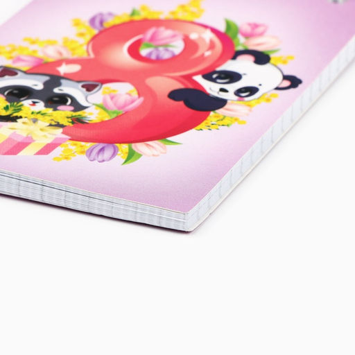 Цена за 4 шт. Блокноты в мягкой обложке А7, 32 л. на гребне Самая милая. 8 марта