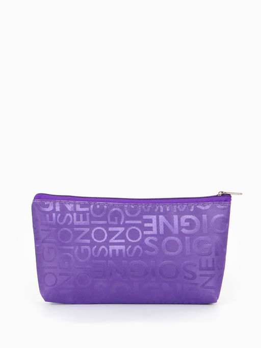 Цена за 2 шт. Косметичка-пенал на молнии, маленькая, с рисунком Буквы, фиолетовая - Simaland фото 2