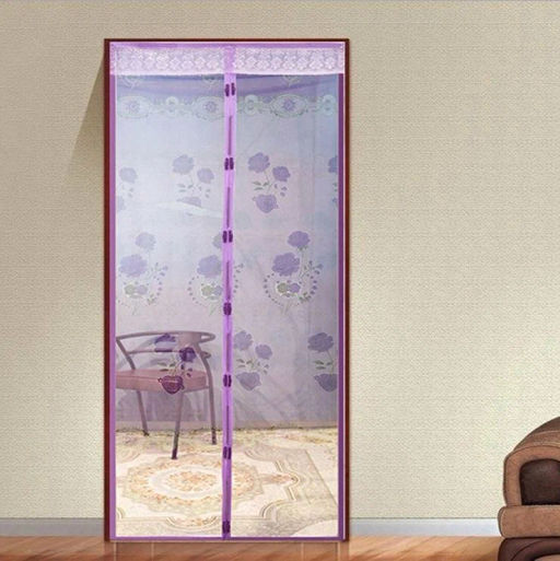 Сетка дверная антимоскитная на 7 магнитах, с рисунком 100*210см RA-8806 (ID281) - Мхт фото 2