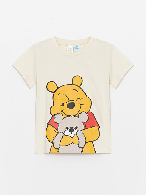 Bisiklet Yaka K?sa Kollu Winnie the Pooh Bask?l? Erkek Bebek Pijama Tak?m? - Waikiki фото 2