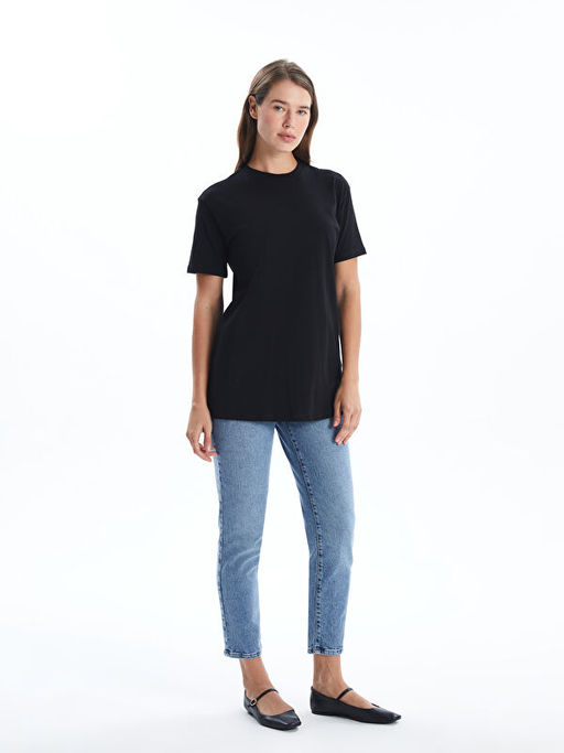 Kad?n Bisiklet Yaka D?z Tunik