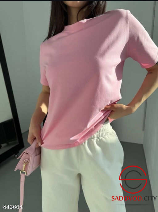 Футболка женская однотонная