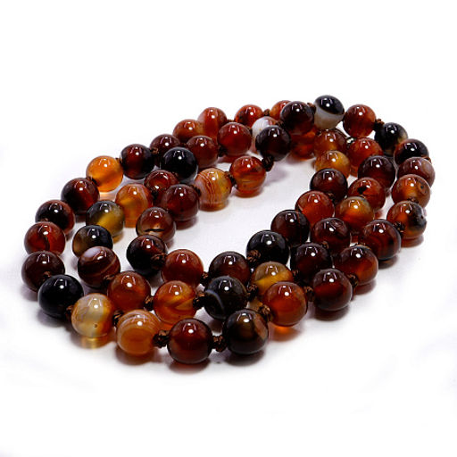 Бусы из камня Сердоникс на счастье 6мм