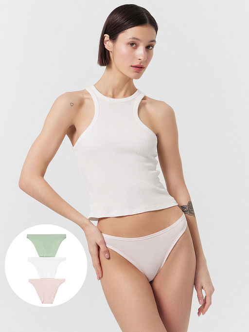 Трусы слипы женские в наборе, 3 шт