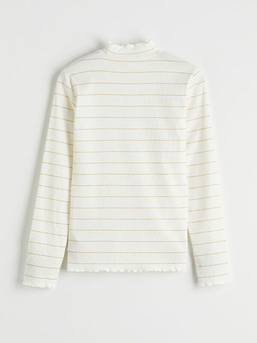 F?rf?rl? Dik Yaka ?izgili Kad?n Body