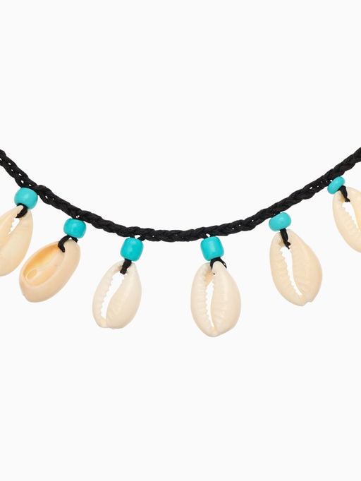 Браслет на ногу «Ракушки», анклет, длина 24 см, чёрный