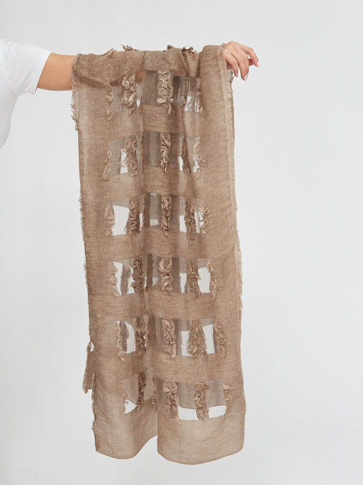 в составе шерсть Большой, красивый палантин из ткани, окрашенной ручным способом. - Tantino фото 4