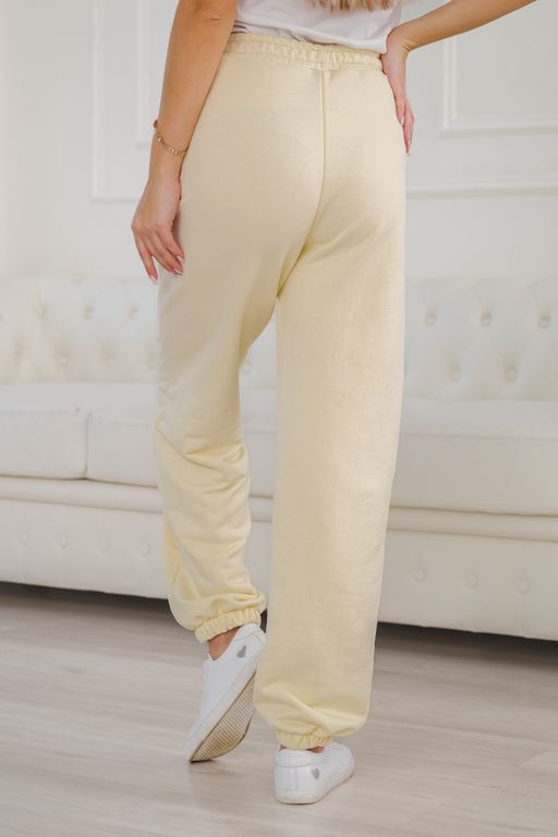 Брюки женские из футера петля Прогулка молоко - Амадэль фото 12