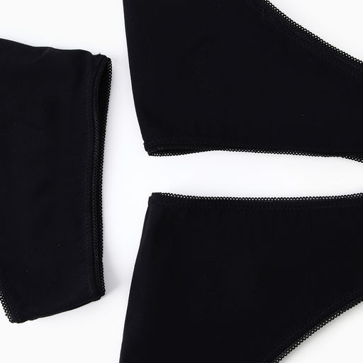 Трусы женские бразилиана Mark Formelle, набор 3 шт., чёрные, размер 48 (L)