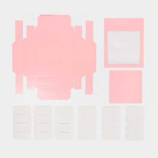 Цена за 5 шт. Коробка под 16 конфет с ячейками Розовая 17,7 х 17,7 х 3,8 см - Дарите счастье фото 7