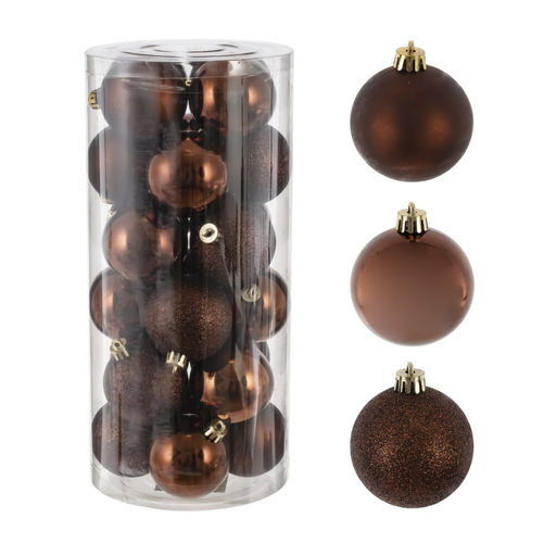 Набор из 24шт Украшение новогоднее "Шар", D 6 см, L14 W14 H30,5 см