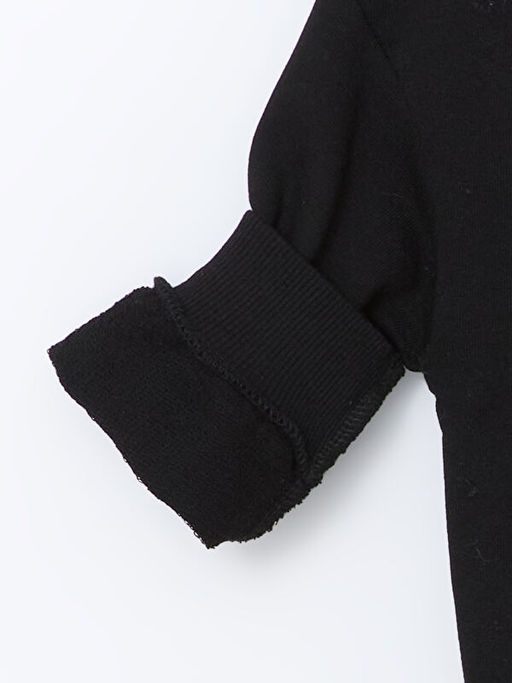 Bisiklet Yaka Bask?l? Erkek Bebek Sweatshirt