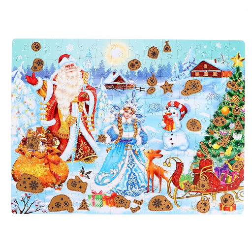 Пазл со скретч слоем Волшебство Нового года, 118 деталей - Puzzle time фото 2