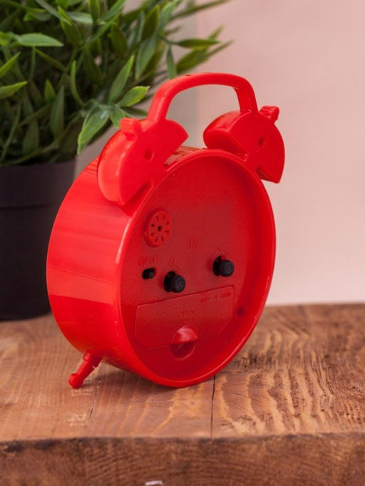 Часы-будильник "Black numbers", red