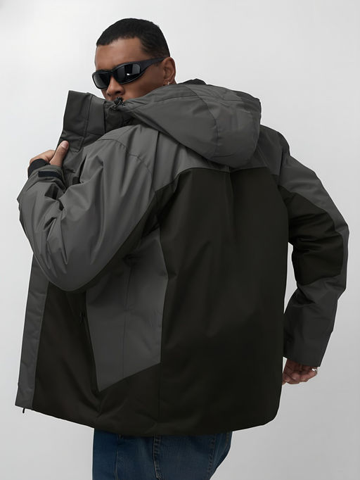 Горнолыжная куртка мужская зимняя темно-серого цвета 7612TC - Mtforce фото 9