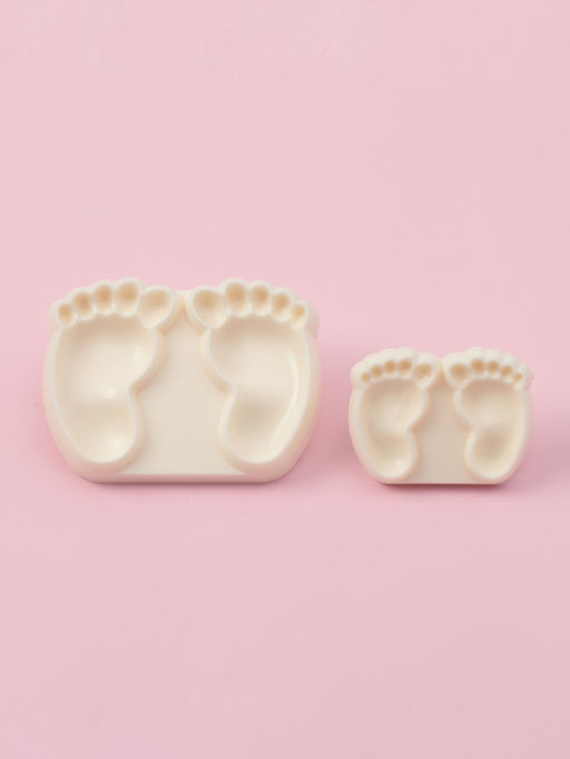 Печати для теста и мастики Доляна Детские ножки, набор 2 шт., пластик, молочные фото 5