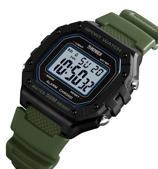 Часы наручные Skmei мужские электронные 1496army-green