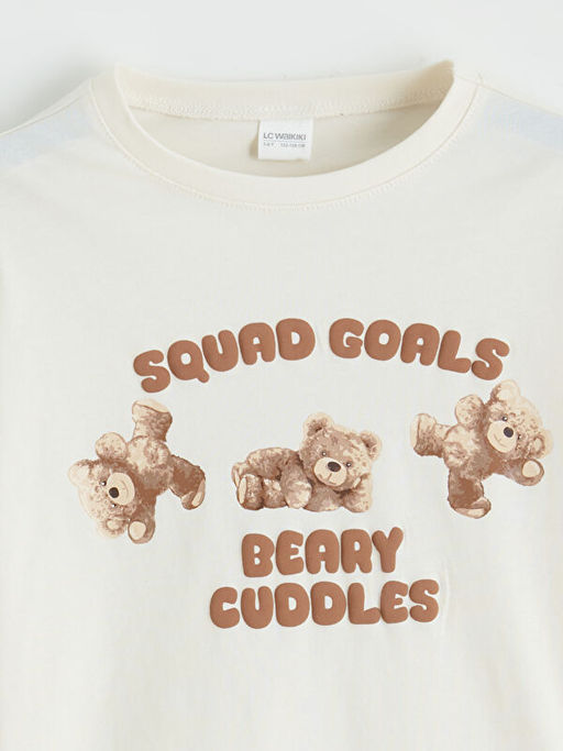 Bask?l? K?z ?ocuk Pijama Tak?m