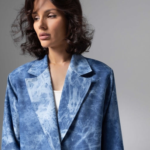 Жакет из джинсы с вышивкой Игра по правилам шика - Charutti фото 3