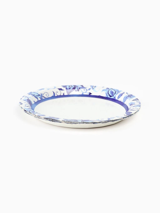 Цена за 2 шт. Тарелка одноразовая бумажная «Синие Узоры», 17 см, 6 шт
