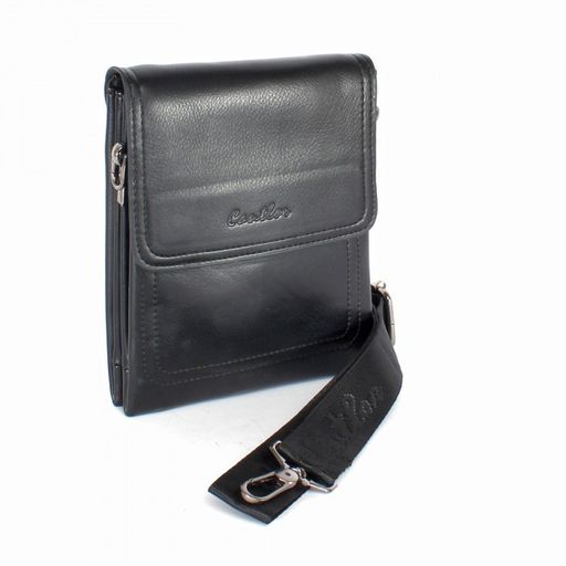 Cумка муж искусственная кожа Cantlor-L 3017S-5, 3отд, 1внеш.+3внут, карм, плечевой ремень, черный 242304