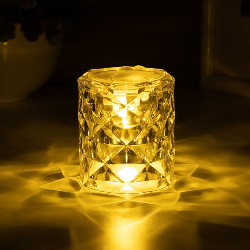 Фигурка светящаяся RISALUX «Хрустальный бокал», LED-ночник, 0.3 Вт, 4.9×4.9×5.5 см