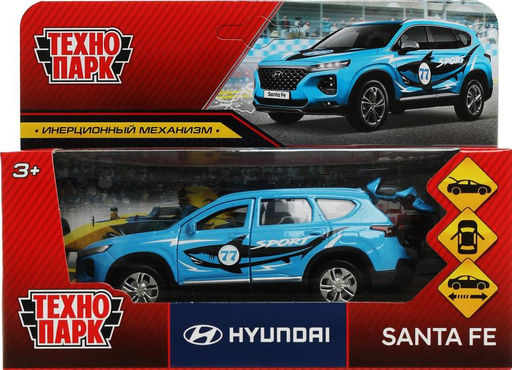 . Модель "Hyundai Santafe Sport" 12см, металл багаж инерц, голубой, арт.SANTAFE2-12SRT-BU