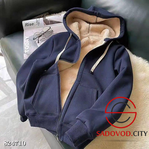 Зимний теплый худи с капюшоном