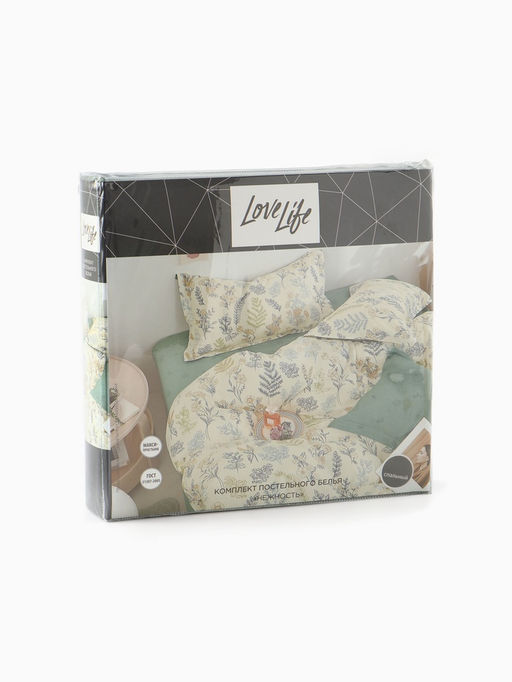 КПБ LoveLife 2сп Нежность,175х215см, 200х225см, 50х70см-2шт,100%хл,сатин 125г/м?  фото 5