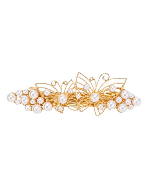 Цена за 2 шт. Заколка - автомат для волос «Забава», бабочки, 10 см