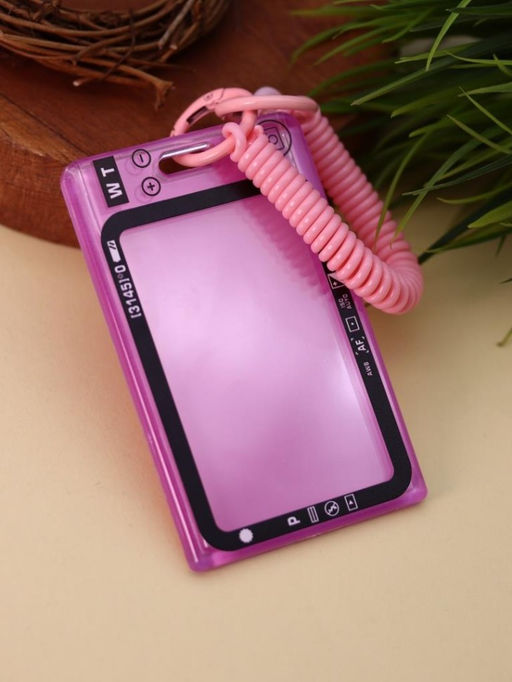 Футляр для карт с брелком "Camera", pink