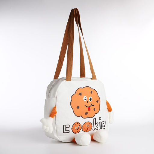 Сумка молодёжная на молнии, цвет белый - Simaland фото 3