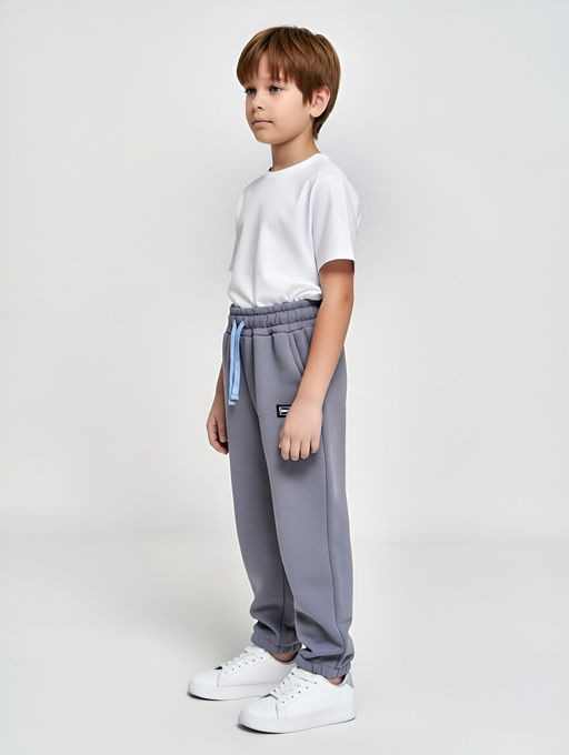 430 Брюки джоггеры детские из футера с начесом