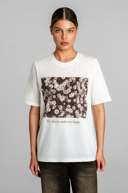 Арт. 31132 Футболка женская 44-52 (5 шт) Цвет:молочный - Калинка фото 8