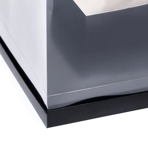 Коробка для цветов с вазой и PVC окнами, складная, 23 х 30 х 23 см, чёрный - UPAK LAND фото 3