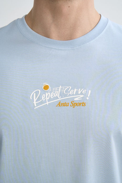 Футболка Серо-голубой ANTA SPORTS CLUB SS Tee  фото 6