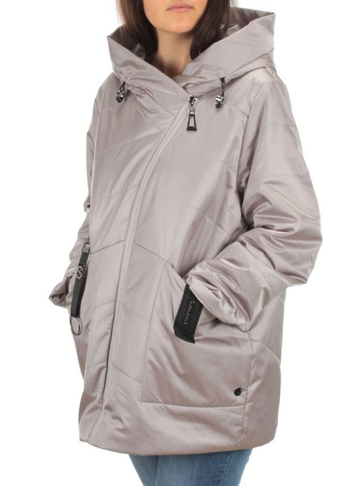 BM-05 GRAY/BEIGE Куртка демисезонная женская АЛИСА (100 гр. синтепон) - Фабричный китай фото 3