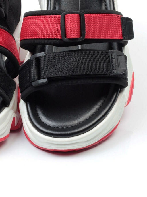 08-PED76-2 BLACK Босоножки (текстиль, стелька натуральная кожа)