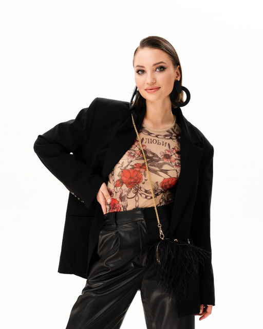 Лонгслив из сетки с круглым вырезом 457.4 - Sahar art lab фото 8