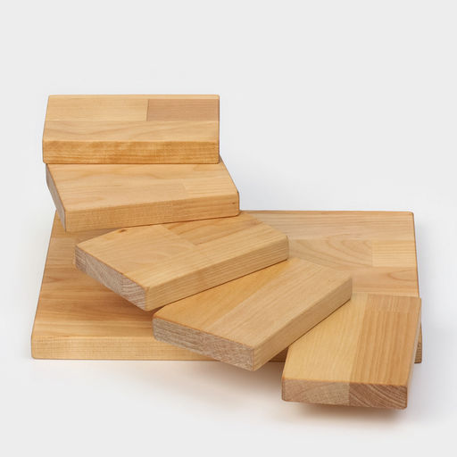 Доска для подачи с подиумами Adelica, 28×19.5×11 см, 5 ступеней, пропитана маслом, дерево берёза