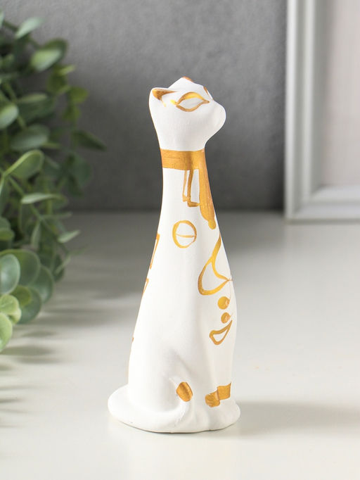Фигурка керамика «Кот Египетский», 15 см, белый