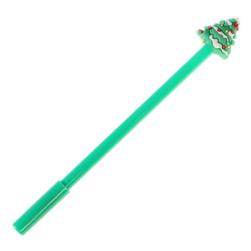 Цена за 48 шт. Ручка-прикол Calligrata Новый год, синий стержень, гелевая, подарочная, МИКС