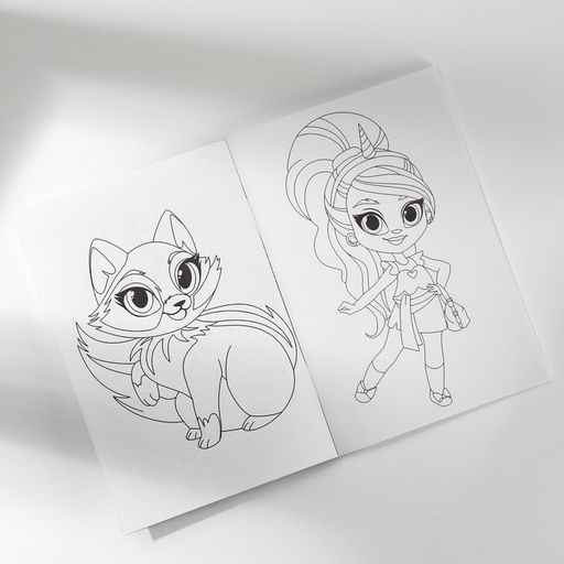 Подарочный набор блокнот-раскраска, трафарет, наклейки и восковые мелки С 8 марта