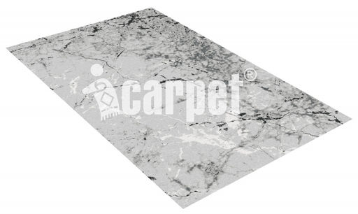 Коврик вырезной icarpet PRINT антискользящий (138) "Мрамор Итальянский" 50х80 серый